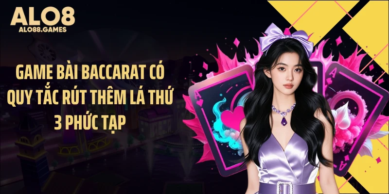 Game bài baccarat có quy tắc rút thêm lá thứ 3 phức tạp