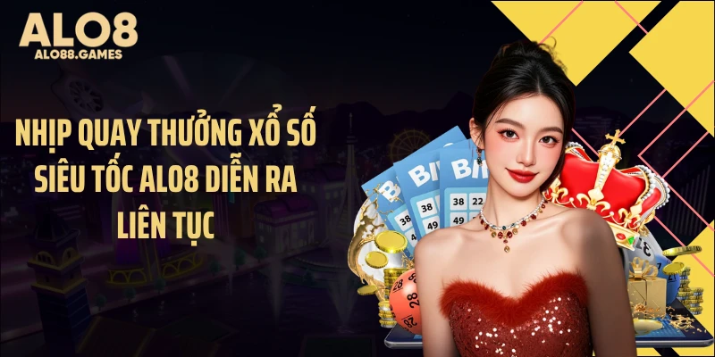 Nhịp quay thưởng xổ số siêu tốc ALO8 diễn ra liên tục